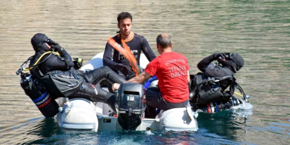 Dicle Barajı’nda arama kurtarma tatbikatı