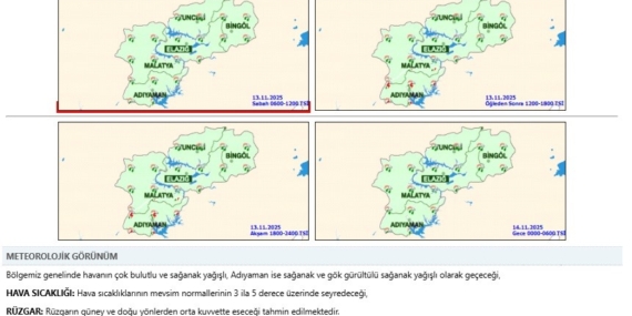Tunceli’de Sağanak Yağışları ve Hava Durumu Değerlendirmesi: Bölgemizde Sıcaklıklar Mevsim Normallerinin Üstünde