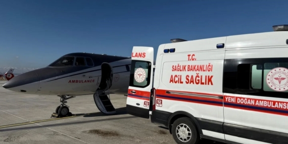 Van’da Doğumdan Beri Takip Edilen 1 Aylık Bebekte Konjenital Kalp Yetmezliği İçin Uçak Ambulansla İstanbul Tedavisi