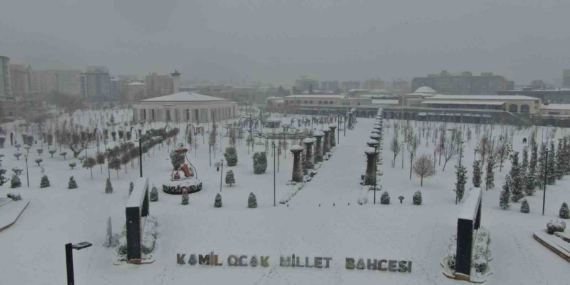 Gaziantep’te Kar Yağışı Sonrası Tarihi Mekanlar ve Şehir Merkezinin Dron ile Görüntüleri