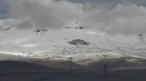 Allahuekber Dağları’nda Kar İzli Manzara ve Düşen Sıcaklıklar